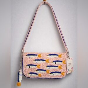 Pink Sardine Beaded Bag